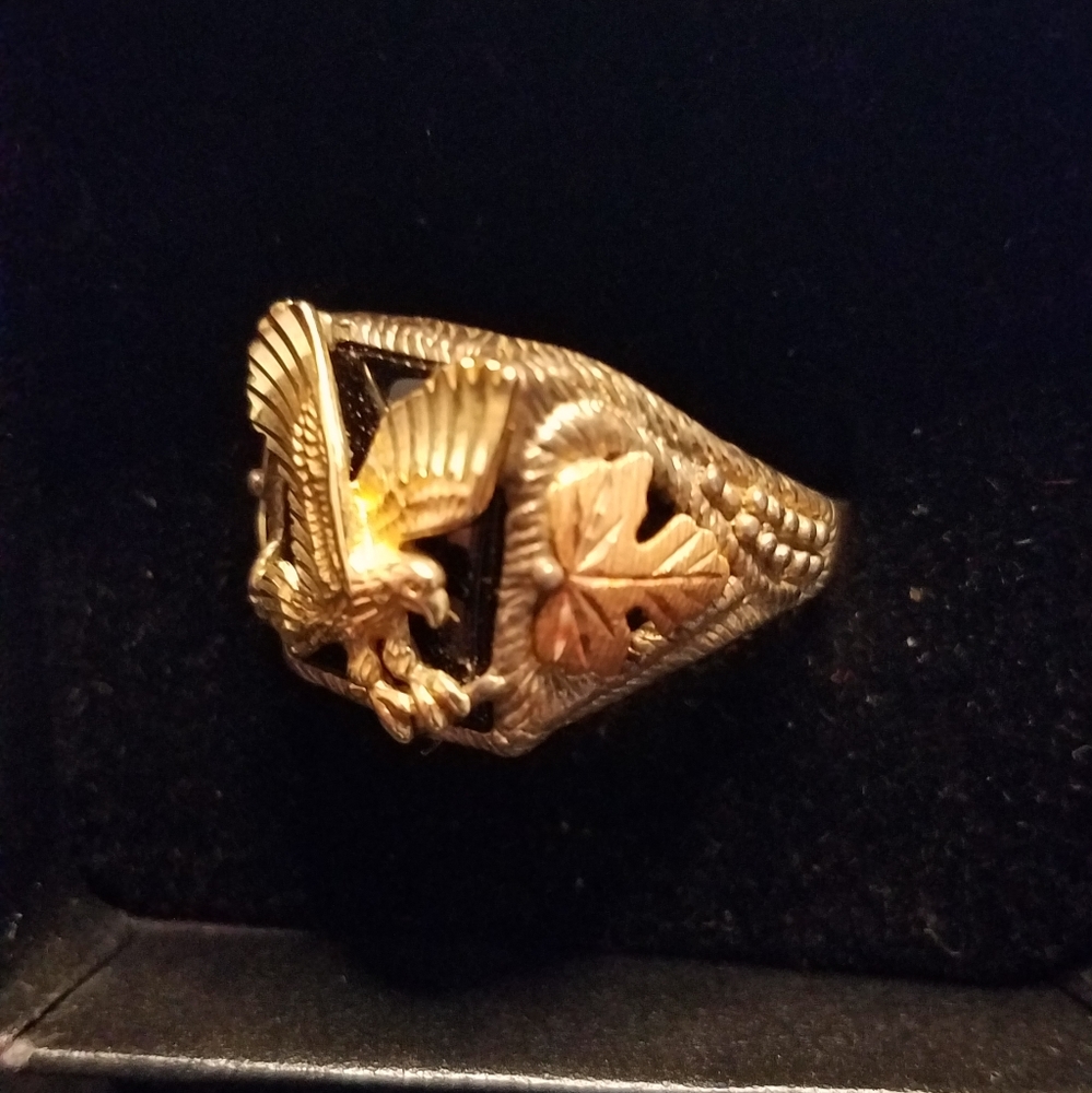 Woman or Man 12k gold Eagle ring